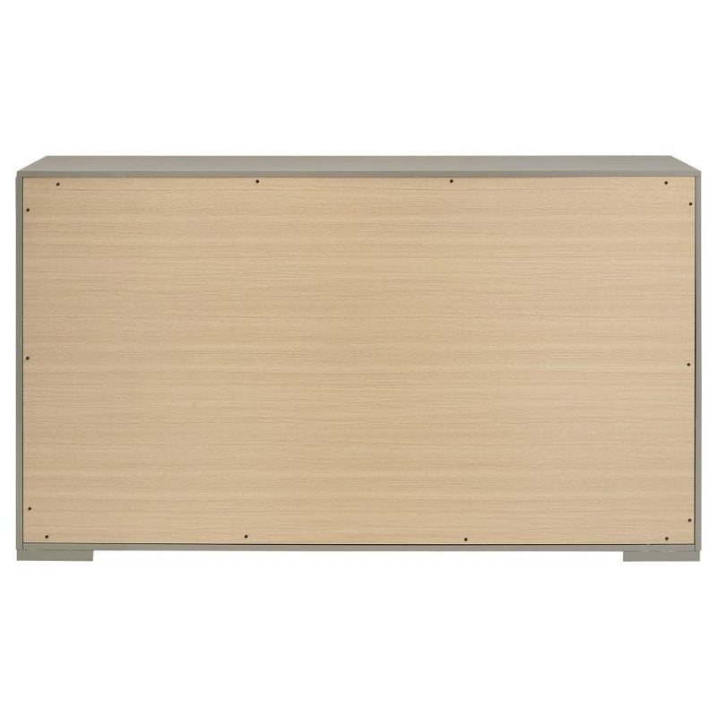 Ives 6-drawer Dresser Cabinet Grey High Gloss-zoom-