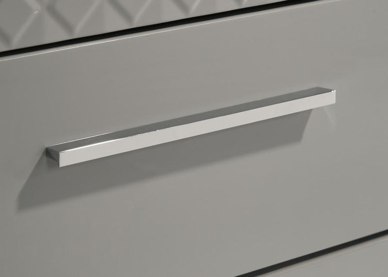 Ives 6-drawer Dresser Cabinet Grey High Gloss-zoom-