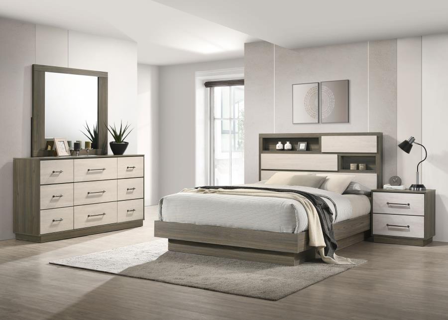 Fenwick 4-piece Eastern King Bedroom Set Grey Oak-1
