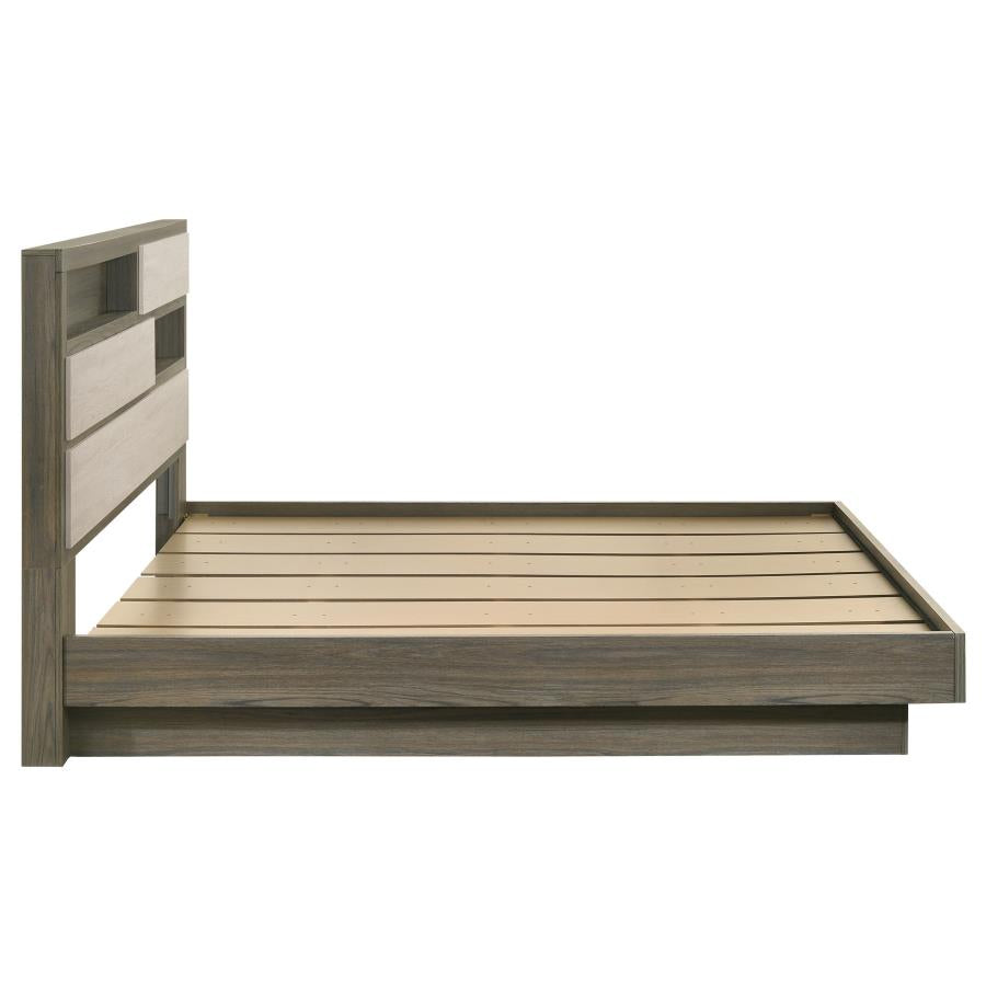Fenwick Eastern King Bed Bookcase Headboard Grey Oak-zoom-6