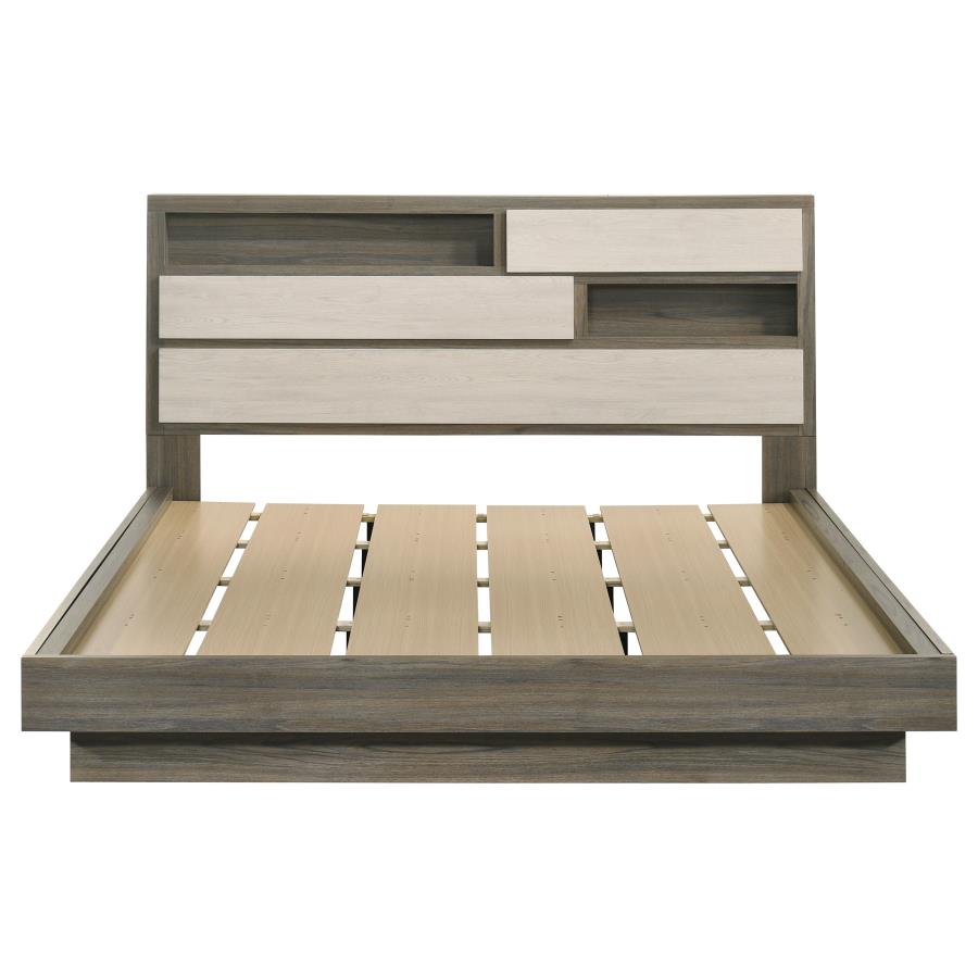Fenwick California King Bed Bookcase Headboard Grey Oak-zoom-4