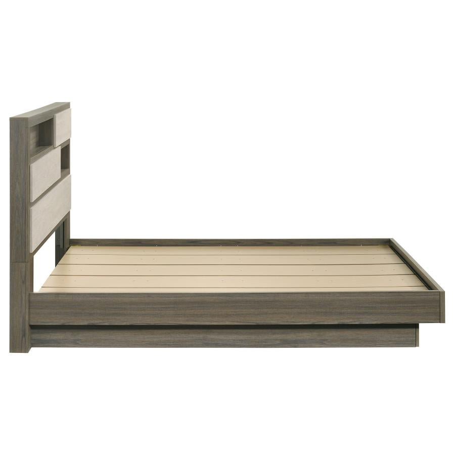 Fenwick Queen Bed Bookcase Headboard Grey Oak-zoom-6