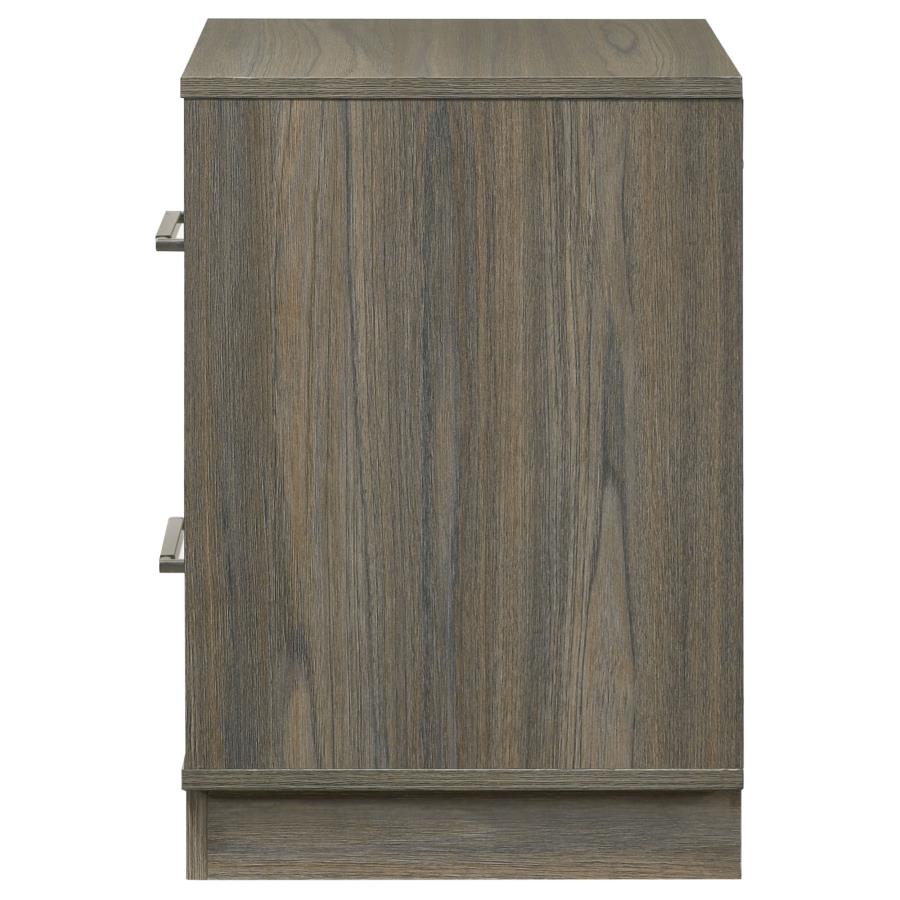 Fenwick 2-drawer Nightstand Bedside Table Grey Oak-5