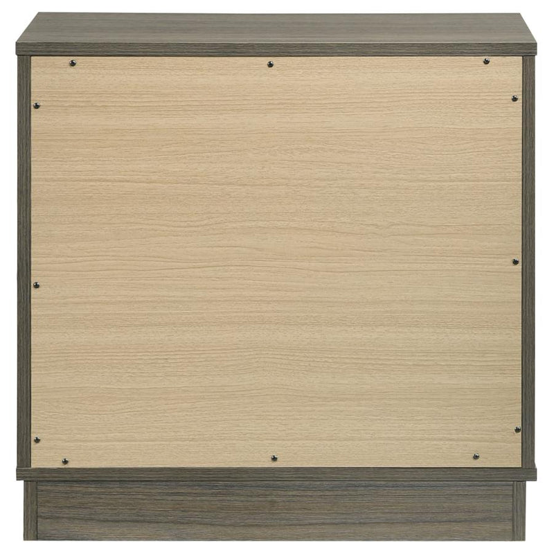 Fenwick 2-drawer Nightstand Bedside Table Grey Oak-zoom-