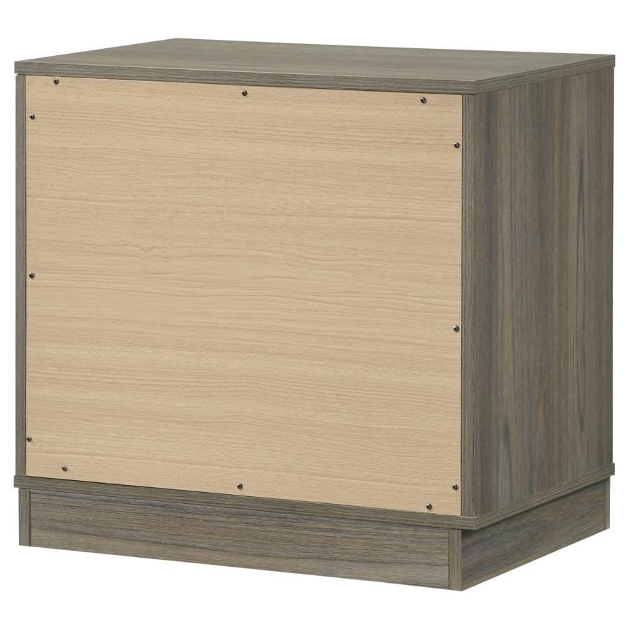Fenwick 2-drawer Nightstand Bedside Table Grey Oak-zoom-8