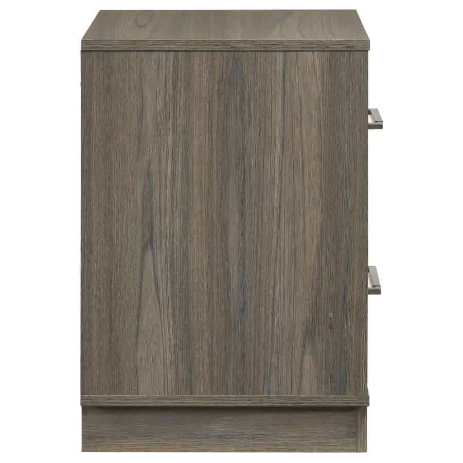 Fenwick 2-drawer Nightstand Bedside Table Grey Oak-zoom-9