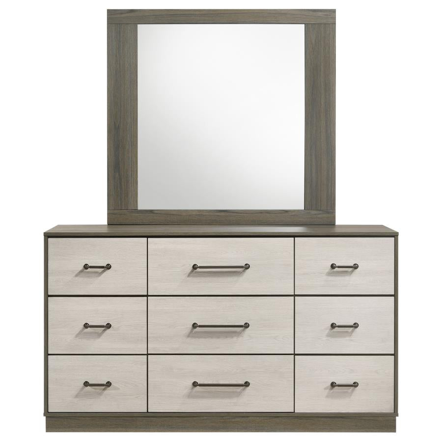 Fenwick 9-drawer Dresser with Mirror Grey Oak-3