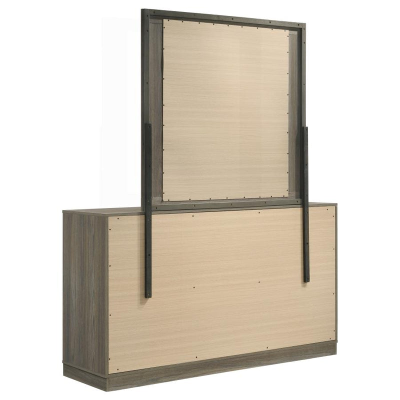Fenwick 9-drawer Dresser with Mirror Grey Oak-zoom-
