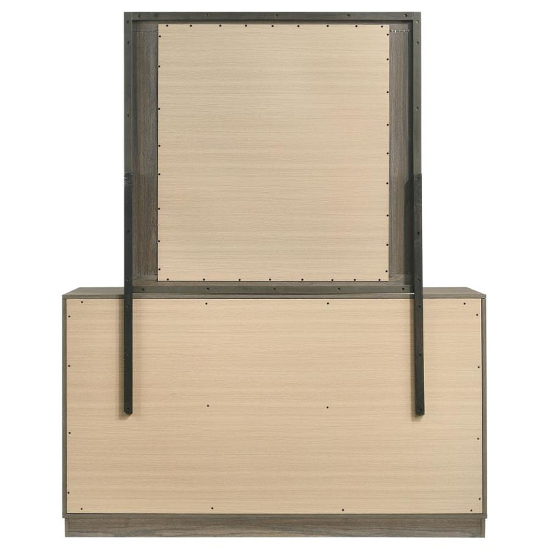 Fenwick 9-drawer Dresser with Mirror Grey Oak-zoom-