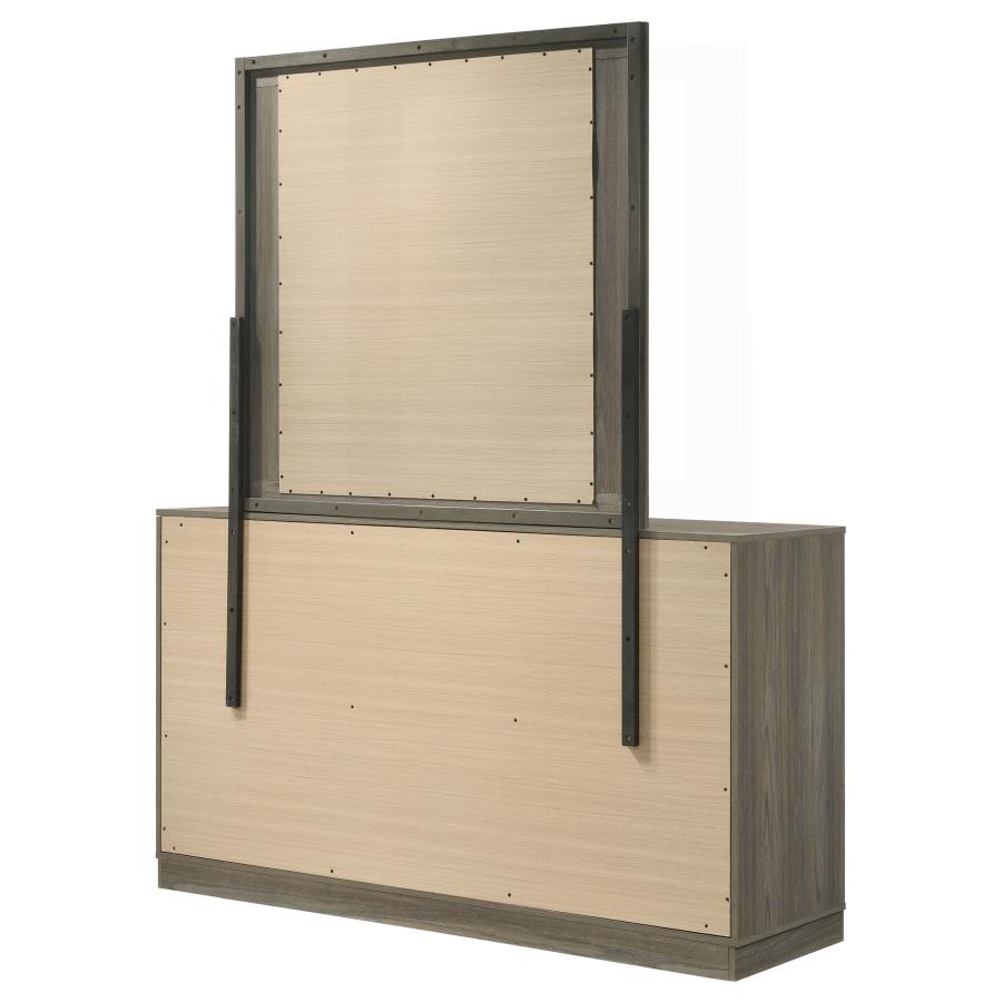 Fenwick 9-drawer Dresser with Mirror Grey Oak-zoom-8