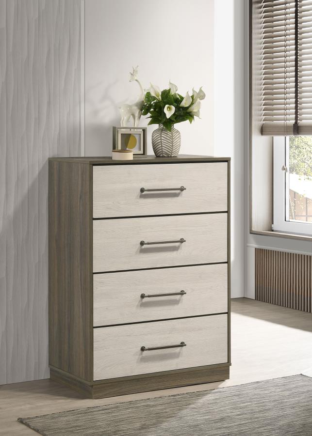 Fenwick 4-drawer Chest of Drawers Grey Oak-zoom-2