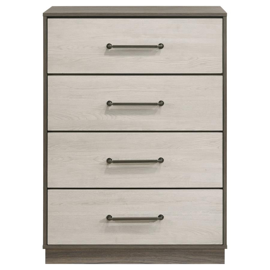 Fenwick 4-drawer Chest of Drawers Grey Oak-zoom-3