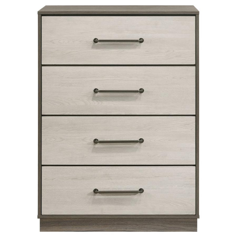 Fenwick 4-drawer Chest of Drawers Grey Oak-zoom-