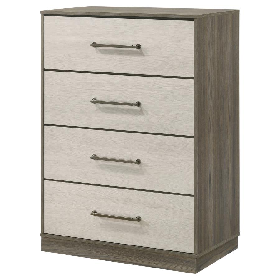 Fenwick 4-drawer Chest of Drawers Grey Oak-zoom-4