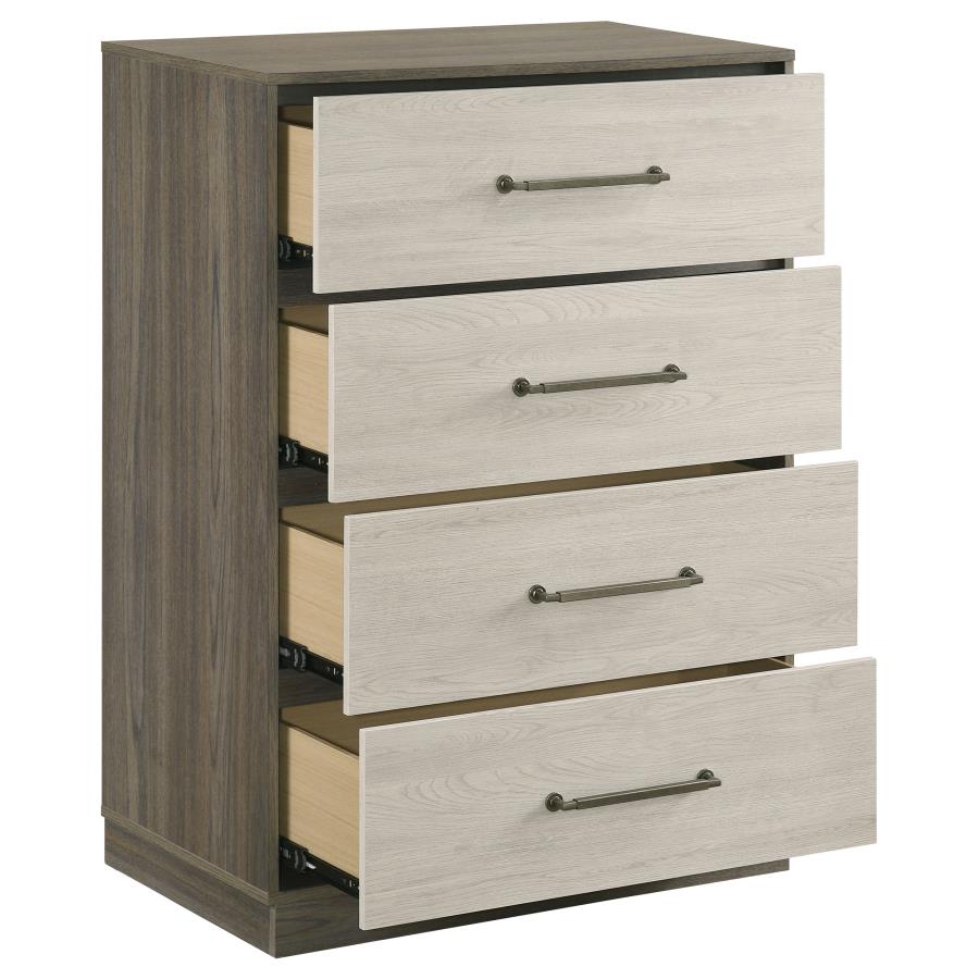 Fenwick 4-drawer Chest of Drawers Grey Oak-10