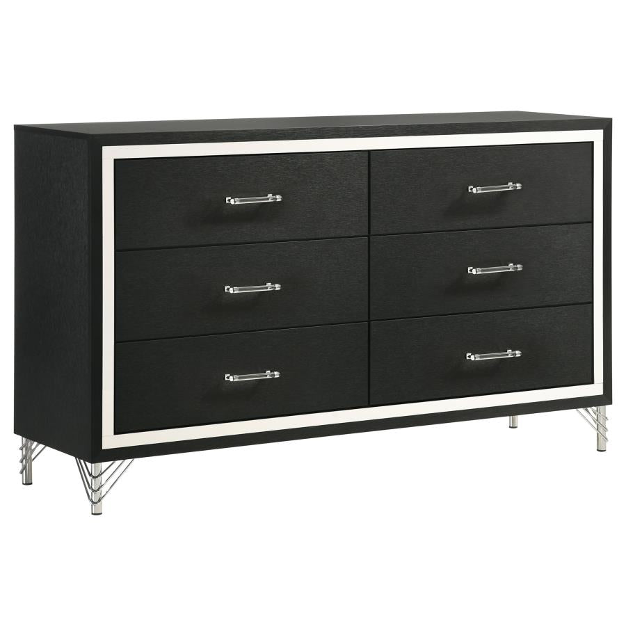 Lucia 5-piece Queen Bedroom Set Grey and Black-zoom-7