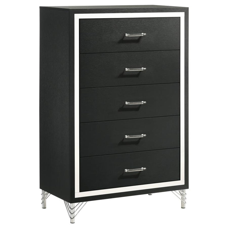Lucia 5-piece Queen Bedroom Set Grey and Black-zoom-