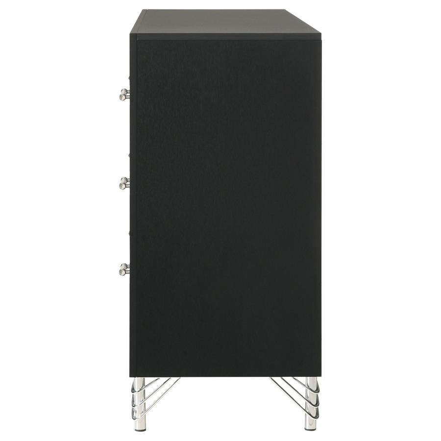 Lucia 6-drawer Dresser Cabinet Black-zoom-5