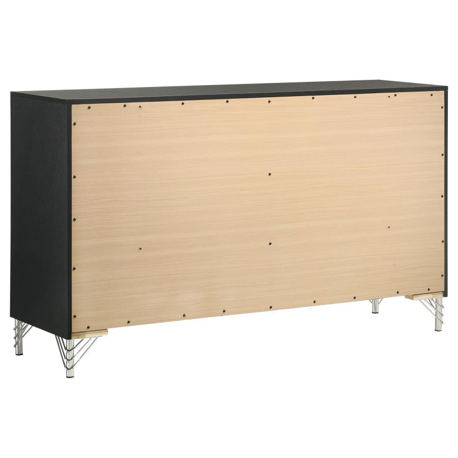 Lucia 6-drawer Dresser Cabinet Black-zoom-6