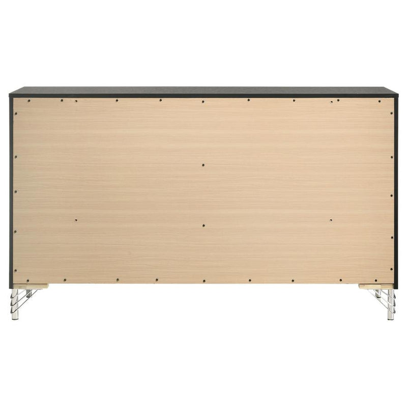 Lucia 6-drawer Dresser Cabinet Black-zoom-