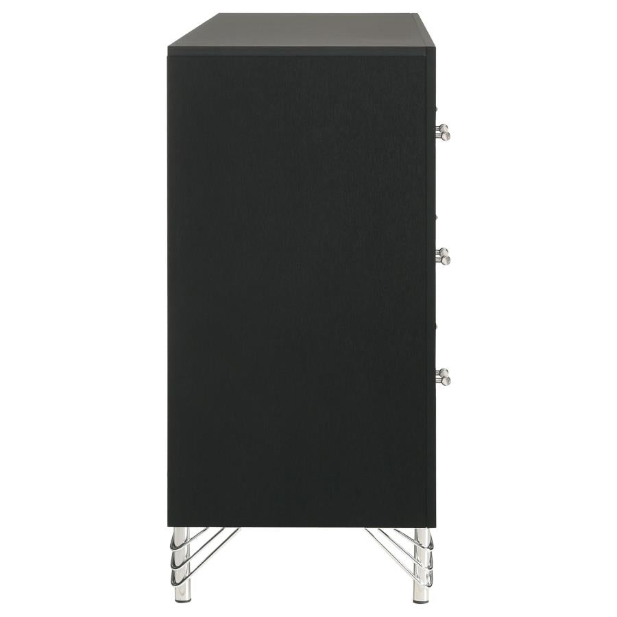 Lucia 6-drawer Dresser Cabinet Black-9