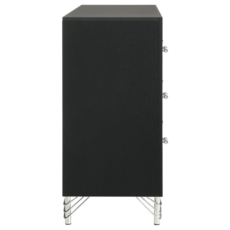 Lucia 6-drawer Dresser Cabinet Black-zoom-