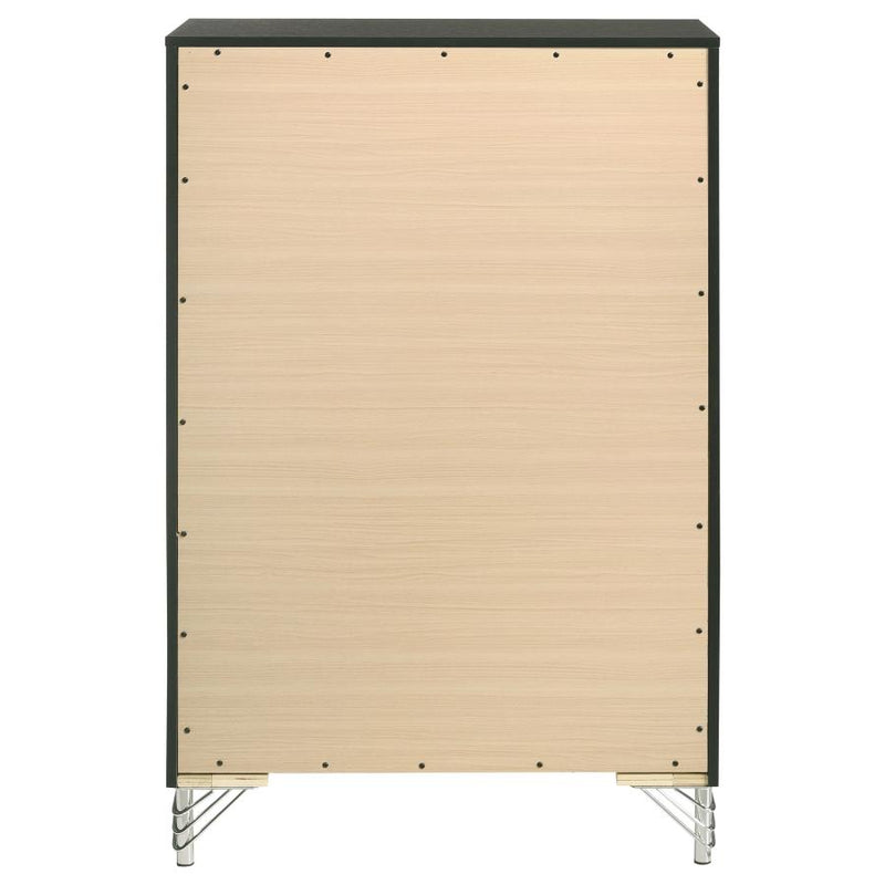Lucia 5-drawer Bedroom Chest of Drawers Black-zoom-