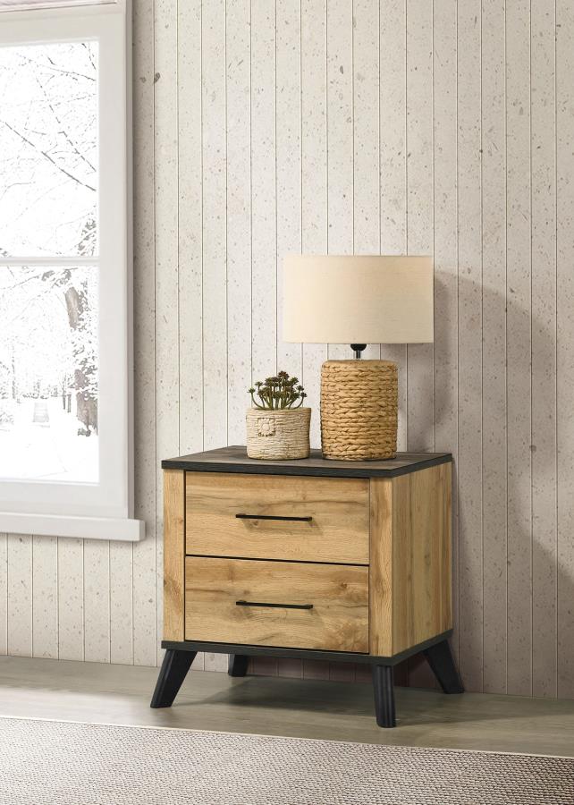 Kaywood 2-drawer Nightstand Bedside Table Natural Pine-zoom-2