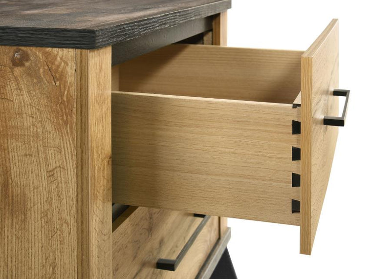 Kaywood 2-drawer Nightstand Bedside Table Natural Pine-zoom-
