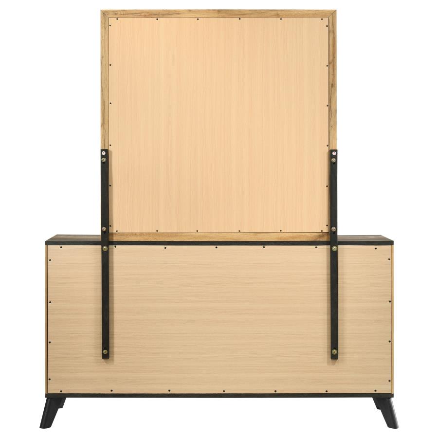 Kaywood 6-drawer Dresser and Mirror Natural Pine-7