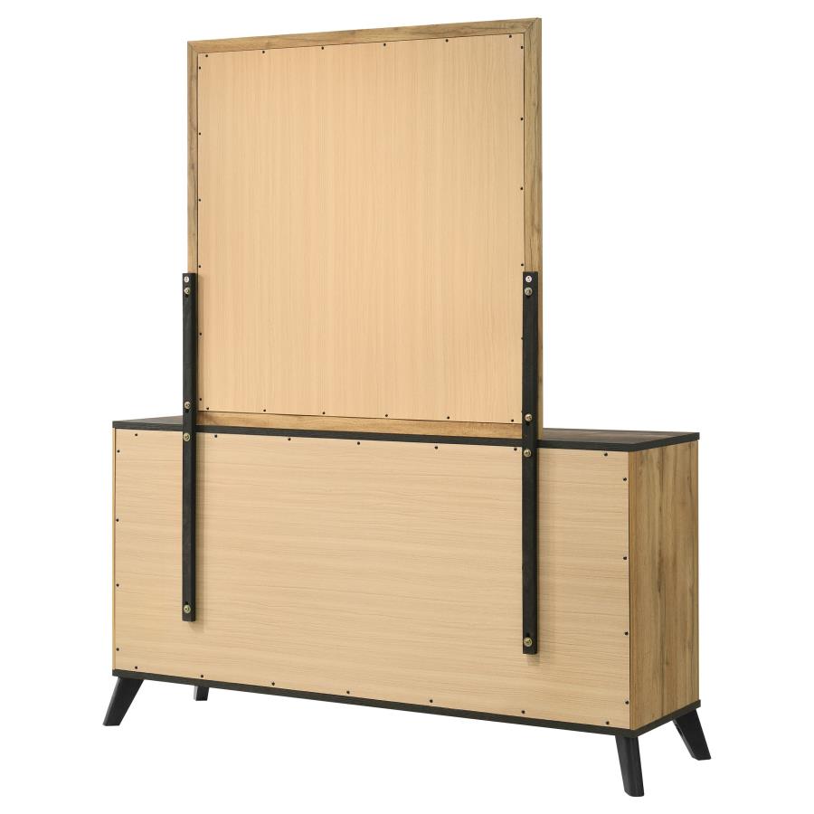 Kaywood 6-drawer Dresser and Mirror Natural Pine-8