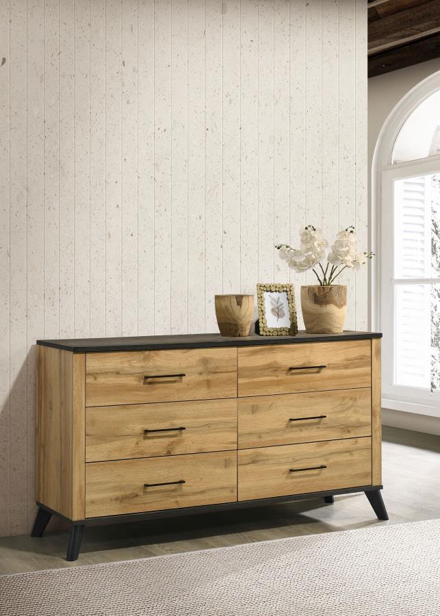 Kaywood 6-drawer Dresser Cabinet Natural Pine-zoom-