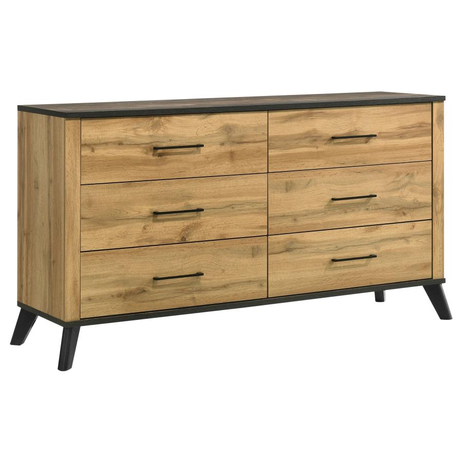 Kaywood 6-drawer Dresser Cabinet Natural Pine-zoom-1