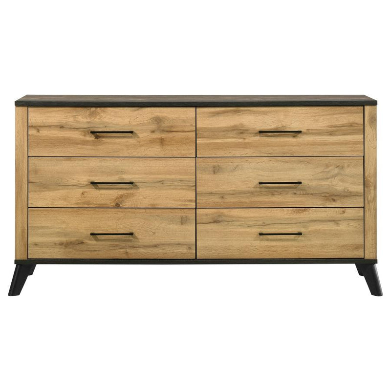 Kaywood 6-drawer Dresser Cabinet Natural Pine-zoom-
