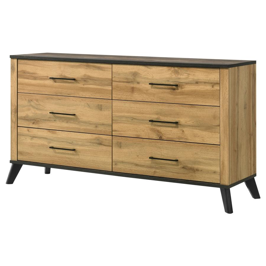 Kaywood 6-drawer Dresser Cabinet Natural Pine-zoom-4
