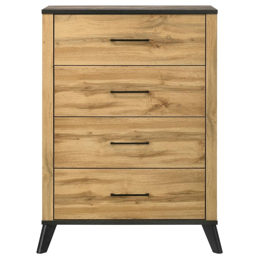 Kaywood 4-drawer Bedroom Chest of Drawers Natural Pine-3