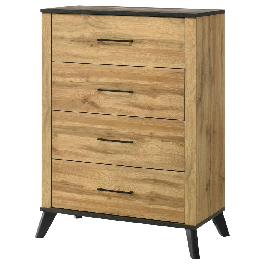 Kaywood 4-drawer Bedroom Chest of Drawers Natural Pine-zoom-4