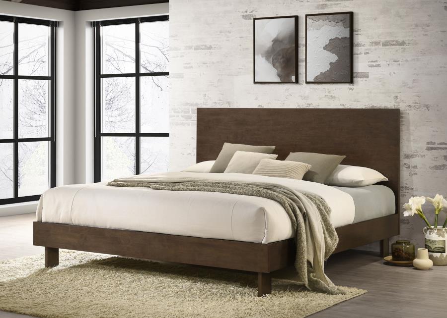 Glenwood 48-inch Eastern King Platform Panel Bed Warm Brown-zoom-2