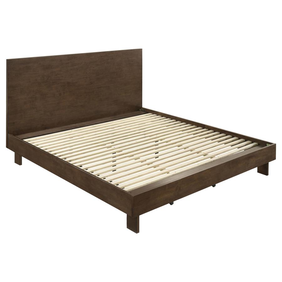 Glenwood 48-inch Eastern King Platform Panel Bed Warm Brown-zoom-1