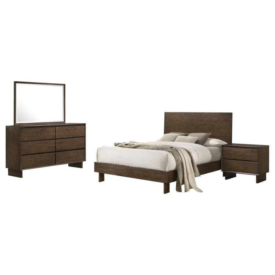 Glenwood 4-piece Queen Bedroom Set Warm Brown-2
