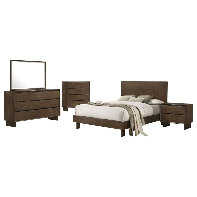 Glenwood 5-piece Queen Bedroom Set Warm Brown-zoom-