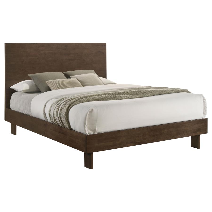 Glenwood 48-inch Queen Platform Panel Bed Warm Brown-3