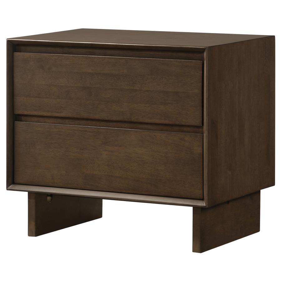 Glenwood 2-drawer Nightstand Bedside Table Warm Brown-zoom-4