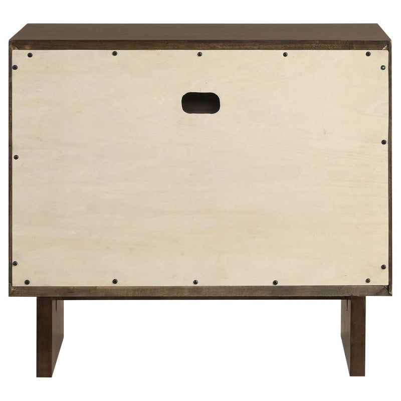 Glenwood 2-drawer Nightstand Bedside Table Warm Brown-zoom-
