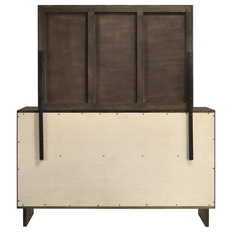 Glenwood 6-drawer Dresser and Mirror Warm Brown-zoom-