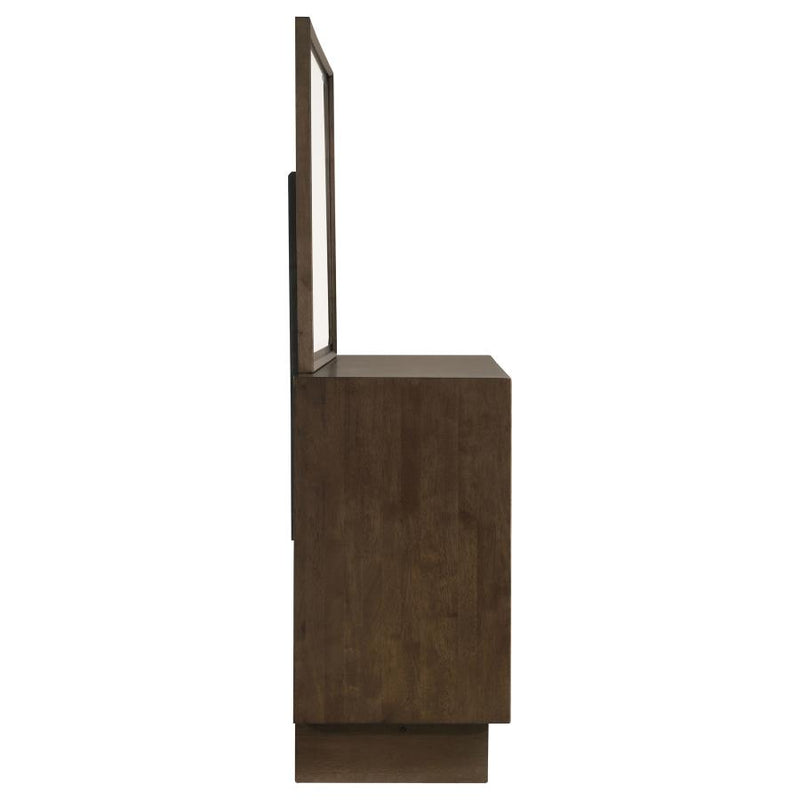 Glenwood 6-drawer Dresser and Mirror Warm Brown-zoom-