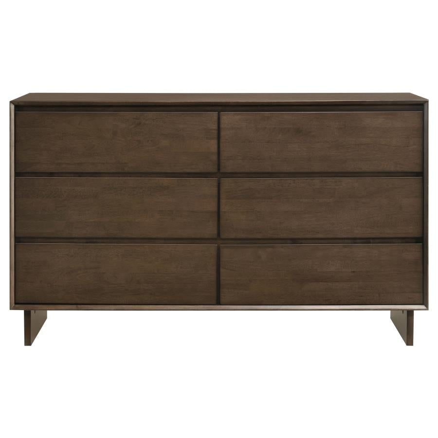 Glenwood 6-drawer Dresser Cabinet Warm Brown-3