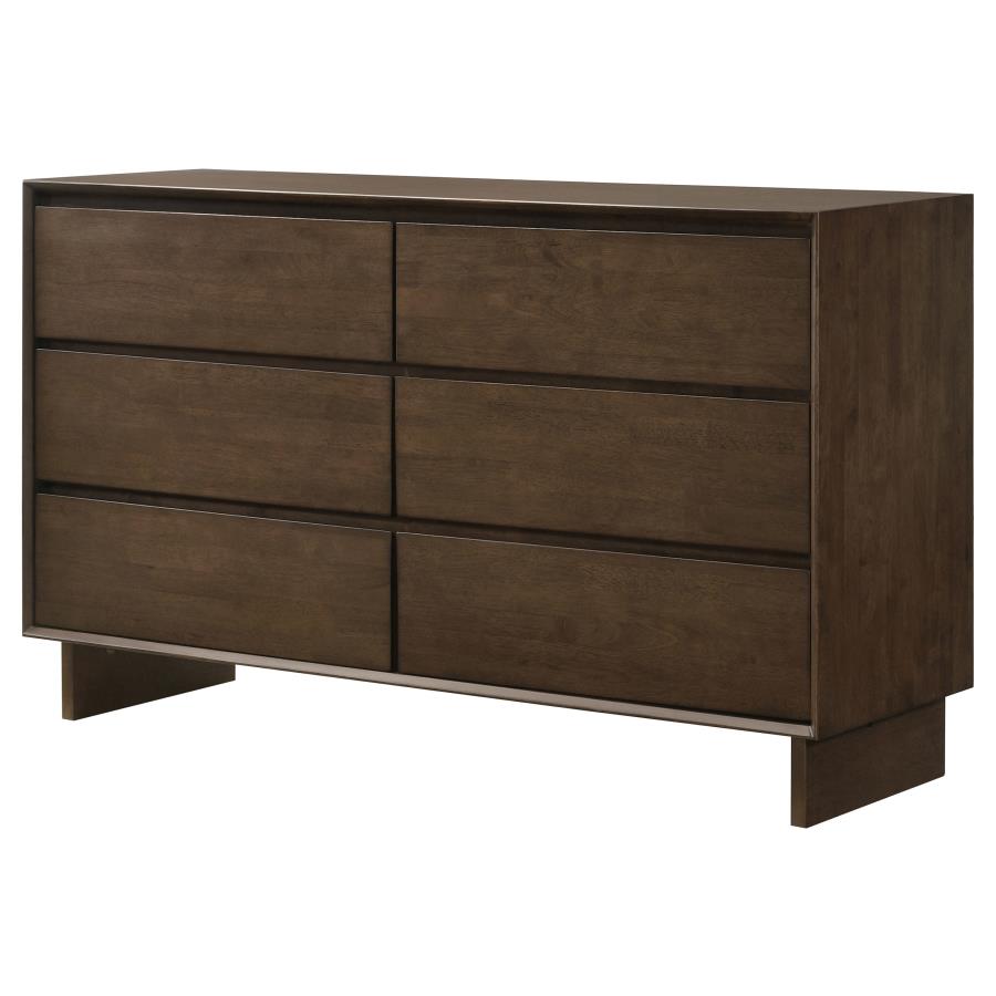 Glenwood 6-drawer Dresser Cabinet Warm Brown-4