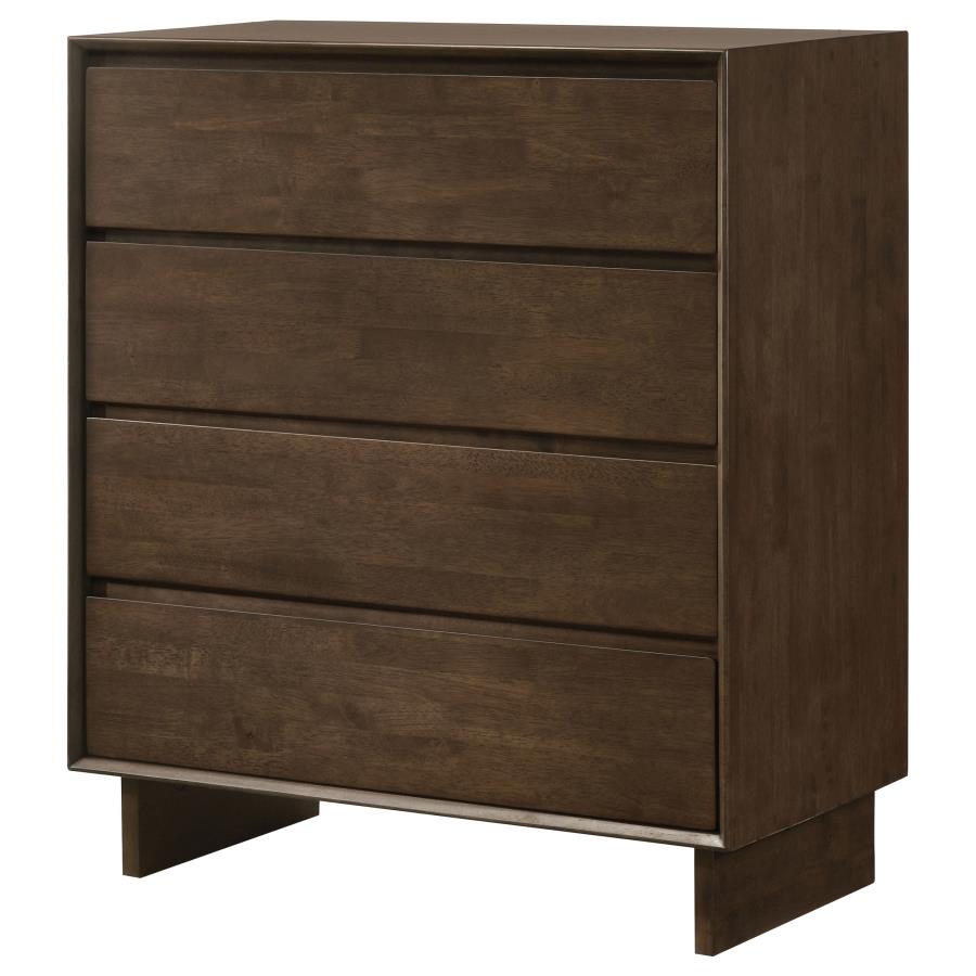 Glenwood 4-drawer Chest of Drawers Warm Brown-zoom-4