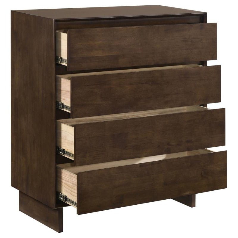 Glenwood 4-drawer Chest of Drawers Warm Brown-zoom-